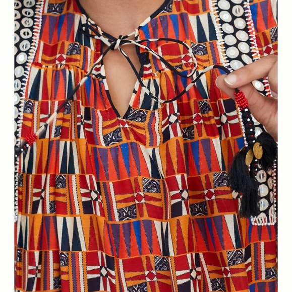 Anthropologie Verb Yasmeen Embroidered Peasant Blouse Top - Picture 3 of 16